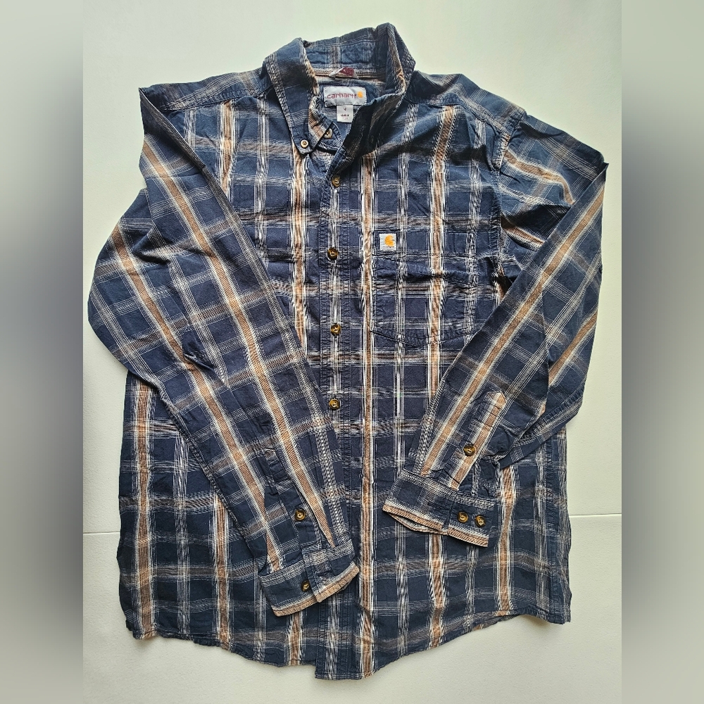 Carhartt Mens Plaid Relaxed Fit Size Medium
